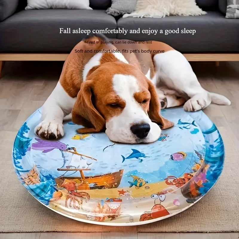 Pet Water Play Mat with Floating Fish Toys