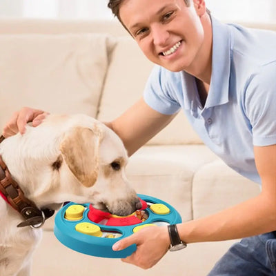 Training Toy Rotating Pet Feeding Toy Interactive Durable Dog Turntable Pet Puzzle Toy Pet Food Dispenser
