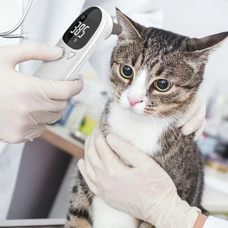 Pet Ear Digital Thermometer Non-Contact Electronic Dog Ear Thermometers Dogs Puppy Cats Measuring for Veterinary Pet Supplies