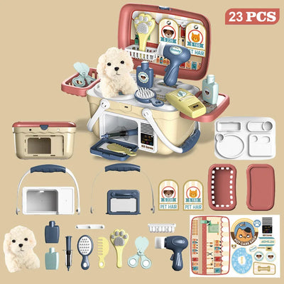 Pet Care Playset with Stuffed Dog Plush