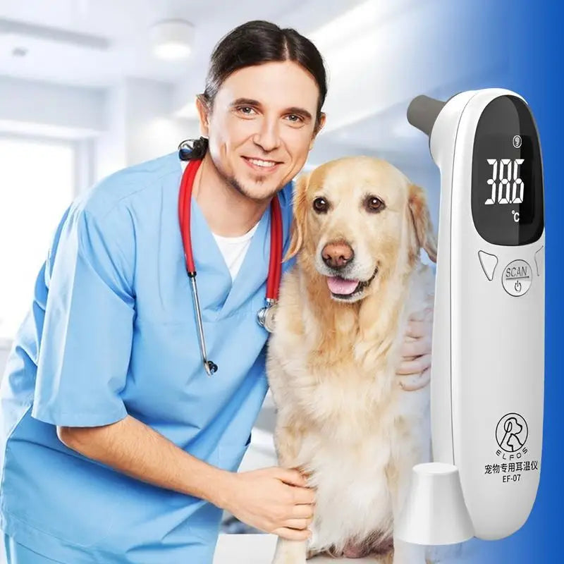 Pet Ear Digital Thermometer Non-Contact Electronic Dog Ear Thermometers Dogs Puppy Cats Measuring for Veterinary Pet Supplies