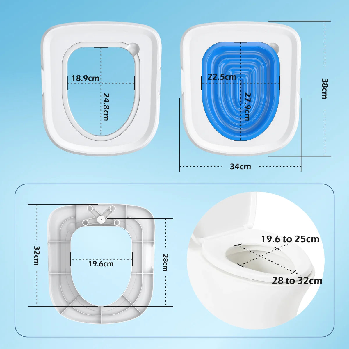 Pet Cat and Dog Toilet Training Artifact Kit Sand Tray Toilet Removable Reusable Trainer Toilet Pet Cleaning Training Products