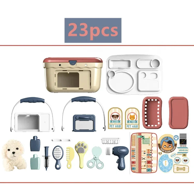 Pet Care Playset with Stuffed Dog Plush