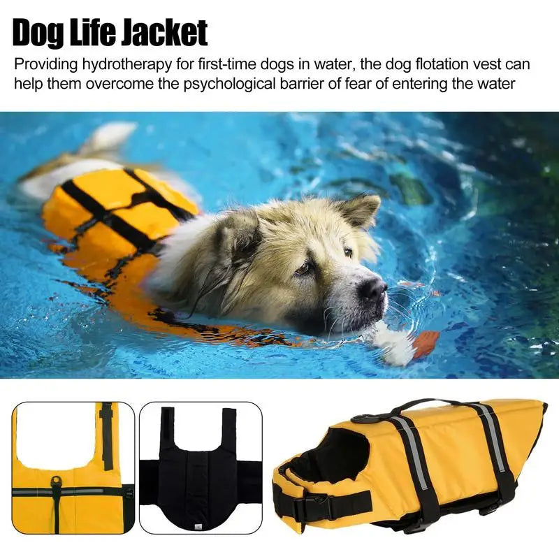 Pet Swim Wear Pet Life Safety Vest Floatation Safety Vest Reflective Swimsuit Puppy Floatation Vest For Dog Pet Boating Swimming