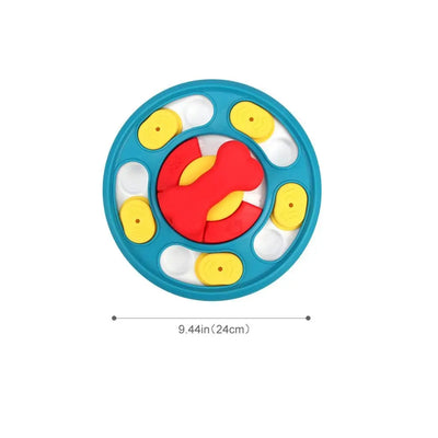 Training Toy Rotating Pet Feeding Toy Interactive Durable Dog Turntable Pet Puzzle Toy Pet Food Dispenser